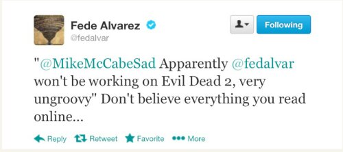 Alvarez er STADIG tilknyttet Evil Dead 2!