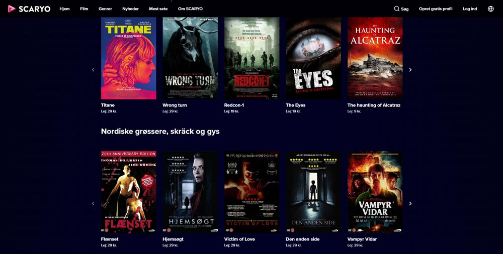 SCARYO er Danmarks nye streamingtjeneste for gyserfilm
